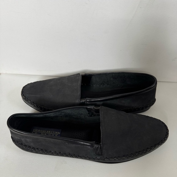 Giorgio Brutini Black Suede Slip-On Men’s Loafers Size 13 - Picture 8 of 13